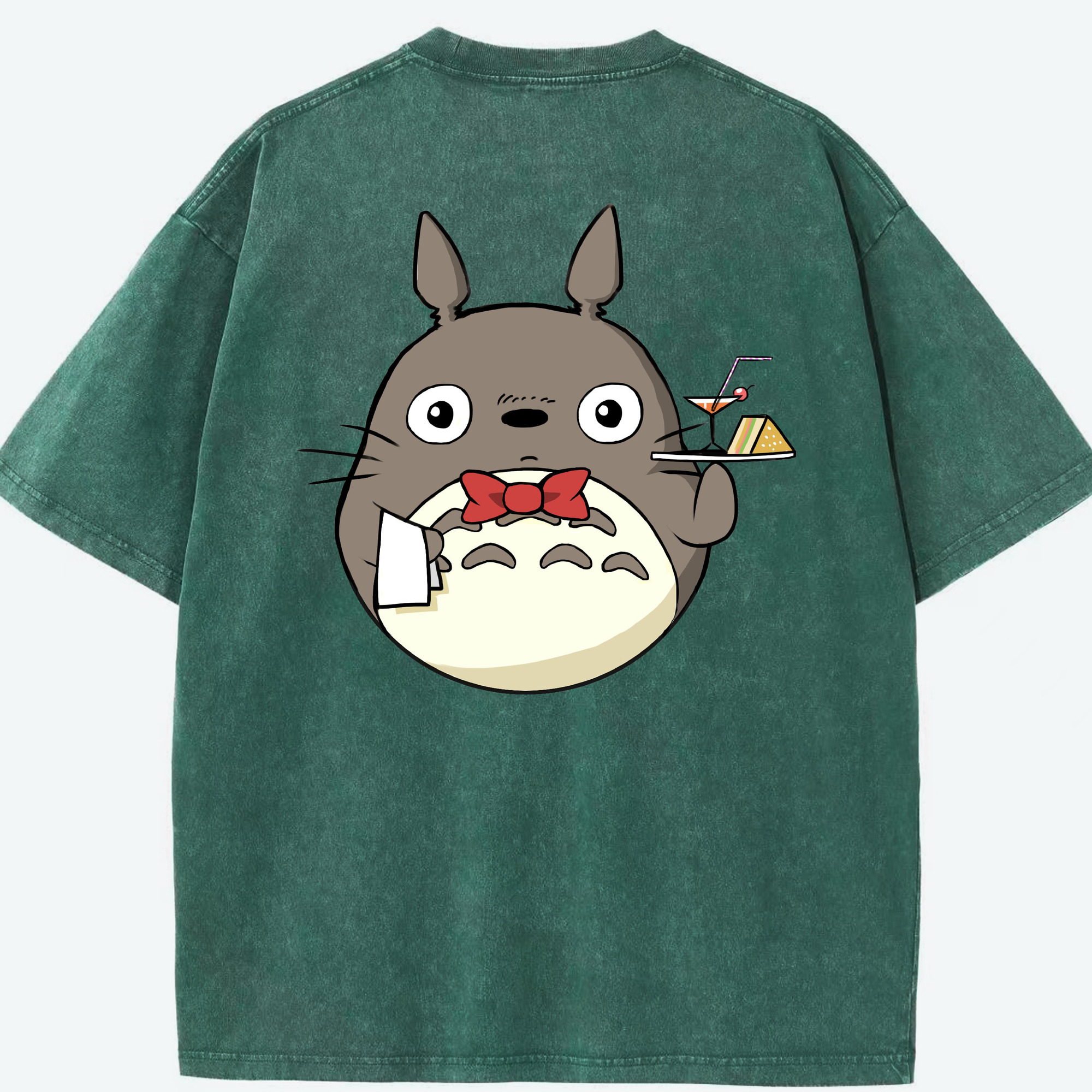 （画像用） となりのトトロ 草壁メイ 草壁サツキ My Neighbor Totoro Satsuki Kusakabe Mei Kusakabe 綿100% ヴィンテージ風 半袖Tシャツ（背面プリント）